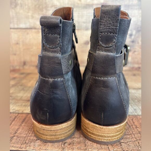 NEW $210 Women's Sz 9 M Kork-ease Kenai Suede Bootie Moto Gray Strap Studded - Picture 3 of 13